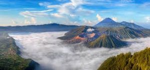view of Mount Bromo from the top